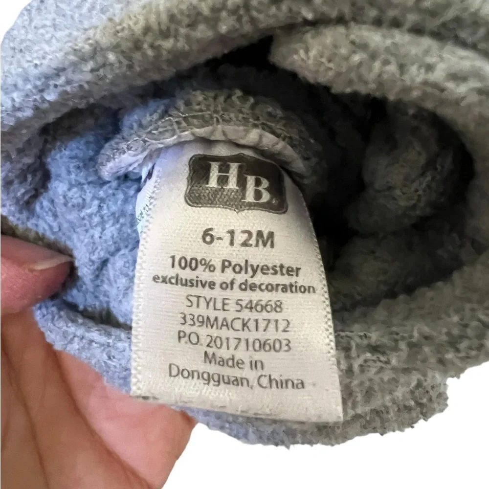 2 sets of baby footies grey and brown, soft fleece & velour, 6-12months booties
